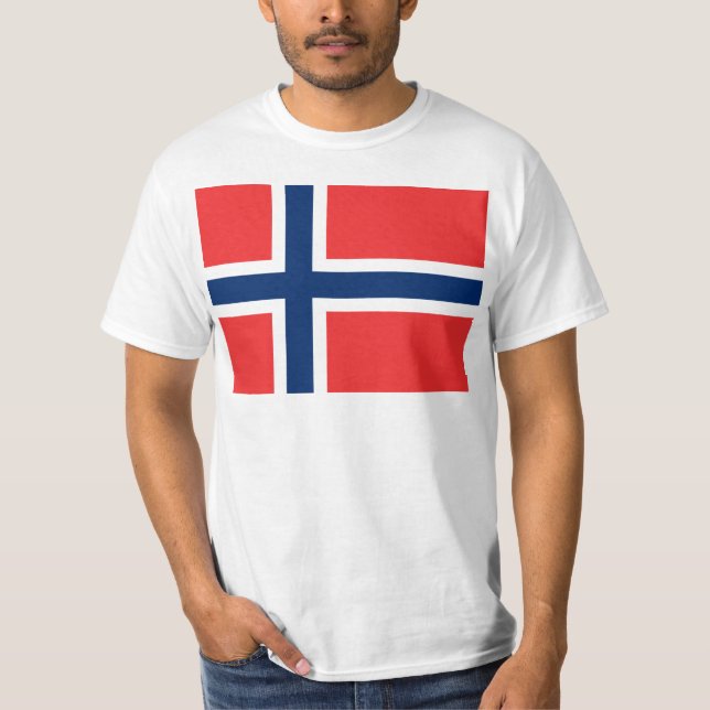 Camiseta Bandera del flagg de Noruega - de Norges - flagget (Anverso)