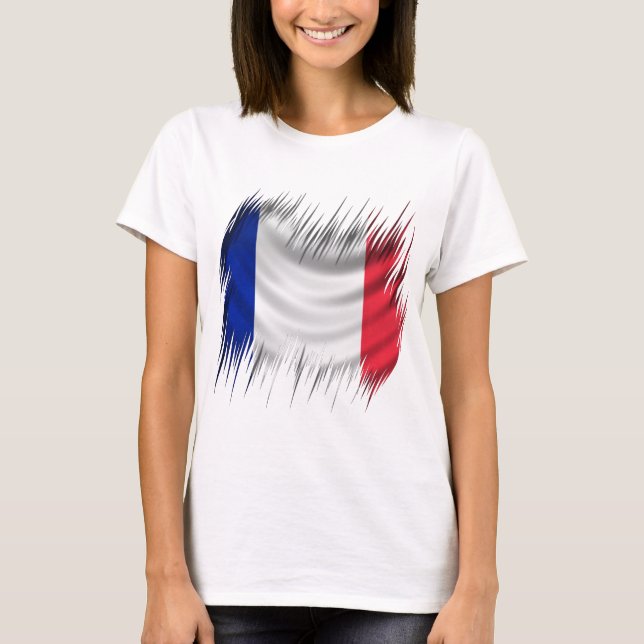 Camiseta Bandera del francés de las trituradoras (Anverso)