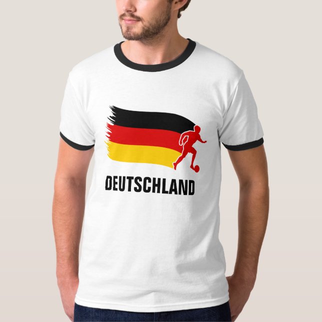 Camiseta Bandera del fútbol de Alemania (Anverso)