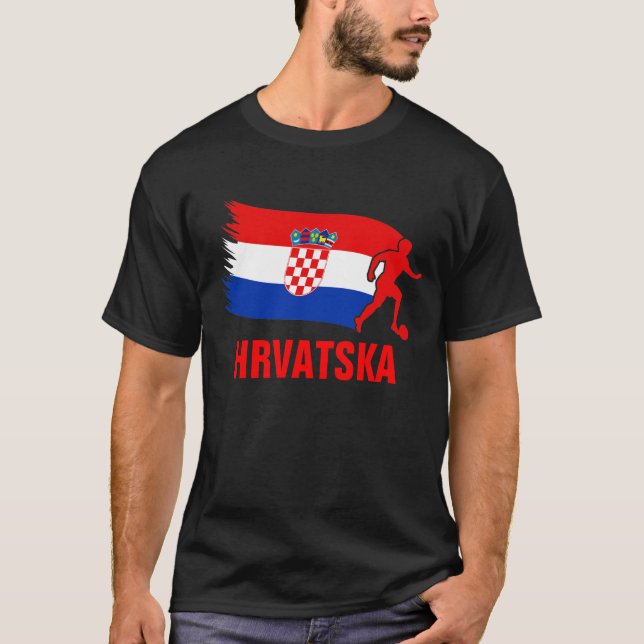 Camiseta Bandera del fútbol de Croacia (Anverso)