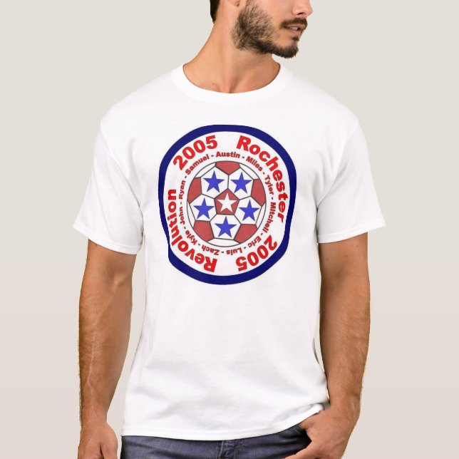 Camiseta Bandera del fútbol de la revolución de Rochester (Anverso)