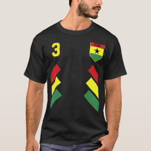 Camiseta Bandera del fútbol ghanés Retro3