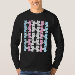 Camiseta Bandera del Gato del Orgullo Transgénero Cute Gato