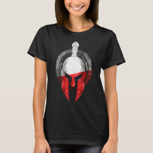 Camiseta Bandera del gladiador de esparta del casco esparta