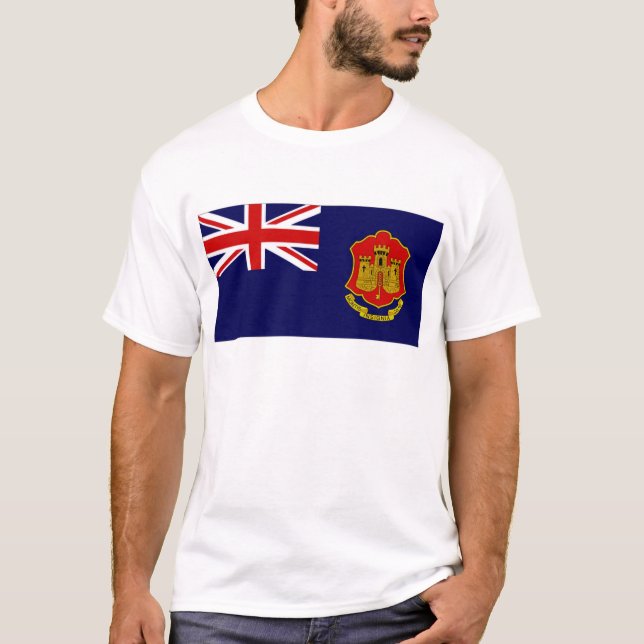 Camiseta Bandera del gobierno de Gibraltar (Anverso)