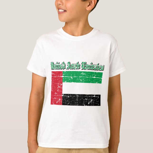 Camiseta Bandera del Grunge de United Arab Emirates (Anverso)