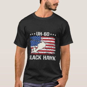 Camiseta Bandera del helicóptero militar UH-60 Black Hawk e