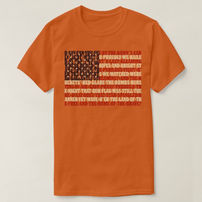 Camiseta Bandera del himno nacional de Estados Unidos The S (Diseño del anverso)