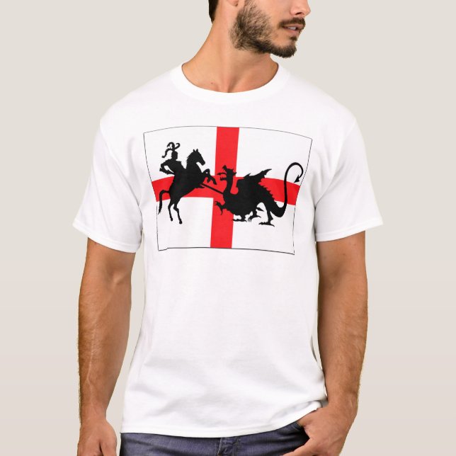 Camiseta Bandera del inglés del día de San Jorge (Anverso)