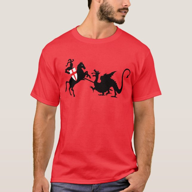 Camiseta Bandera del inglés del día de San Jorge (Anverso)