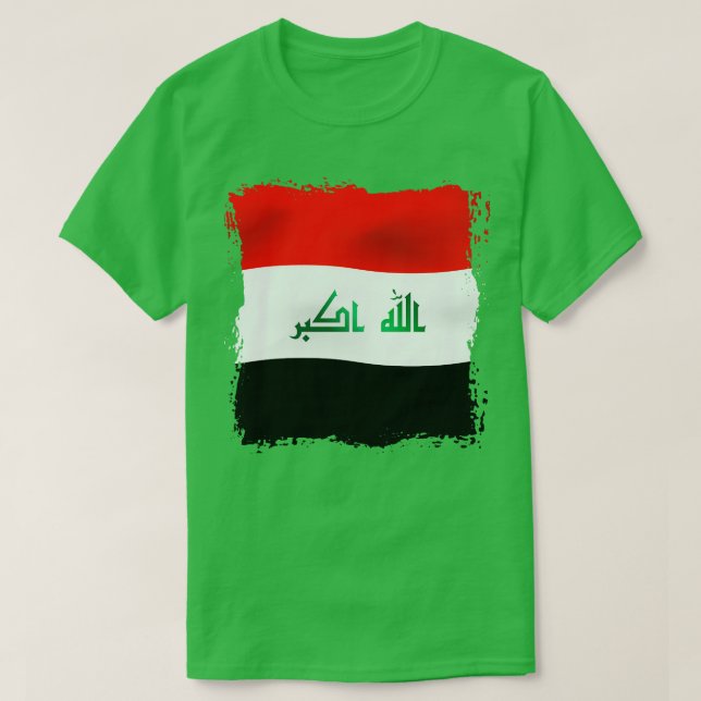 Camiseta Bandera del Iraq 1 (Diseño del anverso)