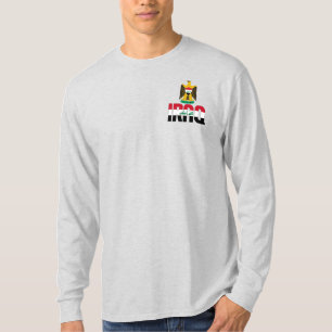 Camiseta Bandera del Iraq y Patriótico del Escudo de Armas