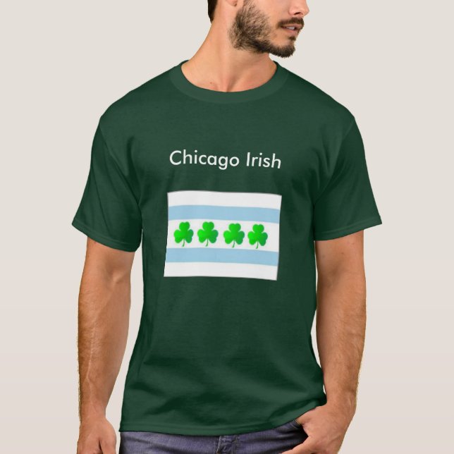 Camiseta Bandera del irlandés de Chicago (Anverso)