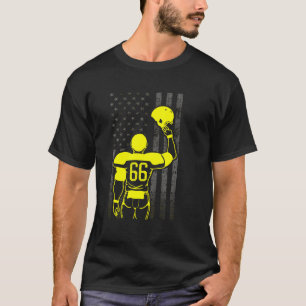 Camiseta Bandera del jugador de fútbol amarillo número 66 c