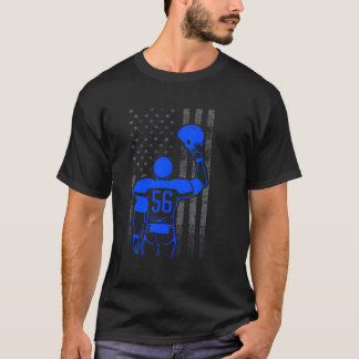 Camiseta Bandera del jugador de fútbol azul número 56 con