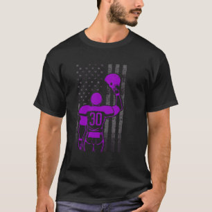Camiseta Bandera del jugador de fútbol púrpura número 30 co