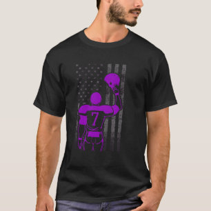 Camiseta Bandera del jugador de fútbol púrpura número 7 con