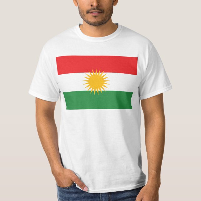 Camiseta Bandera del Kurdistan de la AMPLIACIÓN DE FOTO (Anverso)