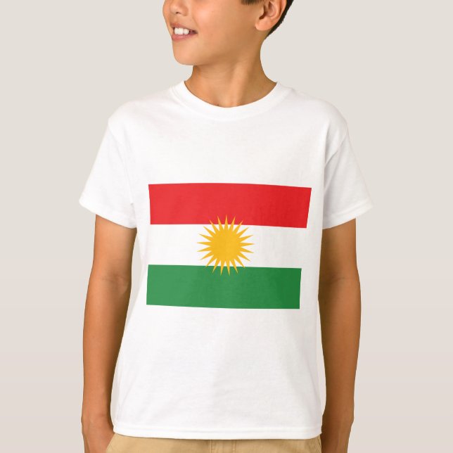 Camiseta Bandera del Kurdistan (Kurdistan o Alaya Rengîn de (Anverso)