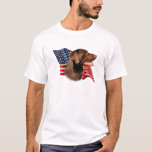Camiseta Bandera del labrador retriever (chocolate)