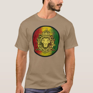 Camiseta bandera del león del reggae del rasta