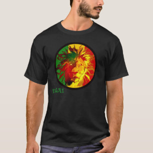 Camiseta bandera del león del reggae del rasta