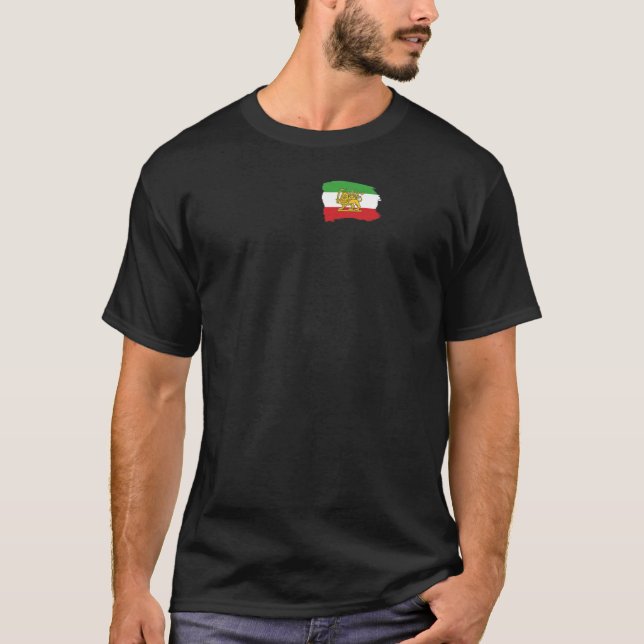 Camiseta Bandera del león iraní, bandera iraní, apoyo a las (Anverso)