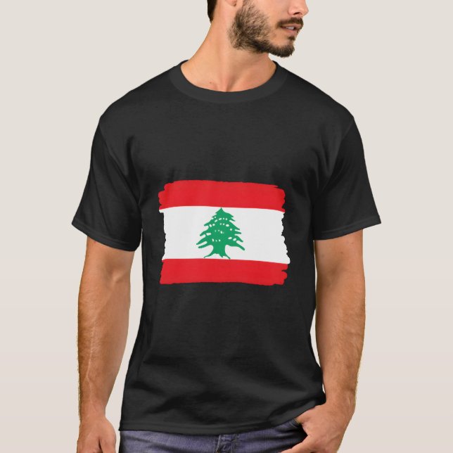 Camiseta Bandera del Líbano (Anverso)