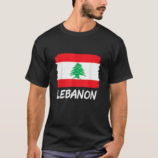 Camiseta Bandera del Líbano (Anverso)