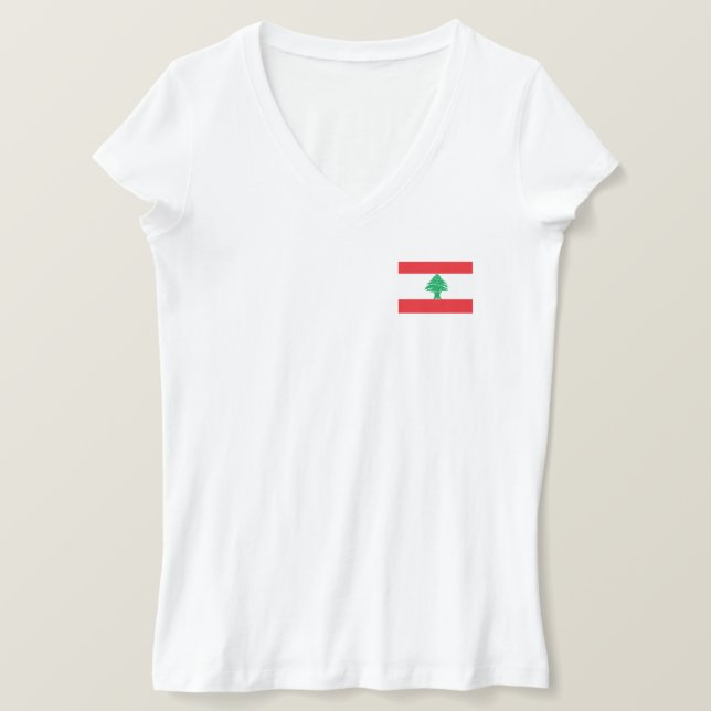 Camiseta Bandera del Líbano (Anverso del diseño)