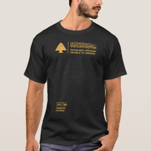 Camiseta Bandera del LÍBANO del pasaporte libanés