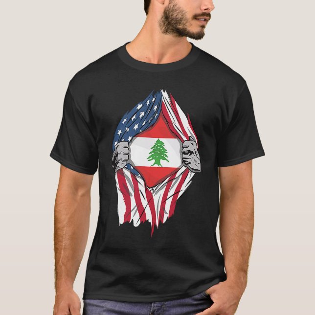 Camiseta Bandera del Líbano dentro de mí (Anverso)