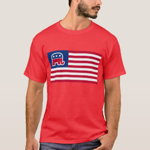 Camiseta Bandera del logotipo del Elefante del GOP
