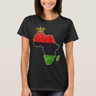 Camiseta Bandera del mapa africano de la reina africana nor