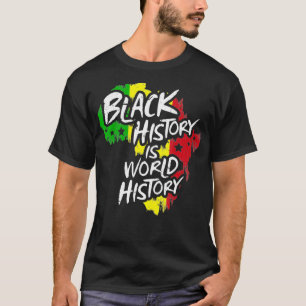 Camiseta Bandera del mapa de África colorea historia negra