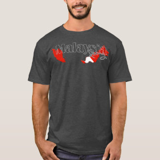 Camiseta Bandera del mapa de buceo de Malasia