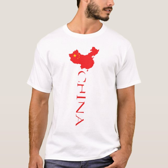 Camiseta Bandera del mapa de China (Anverso)