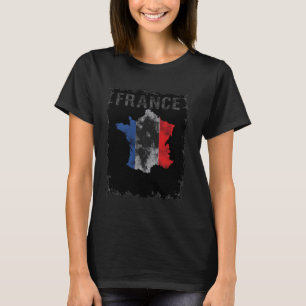 Camiseta Bandera del mapa de Francia