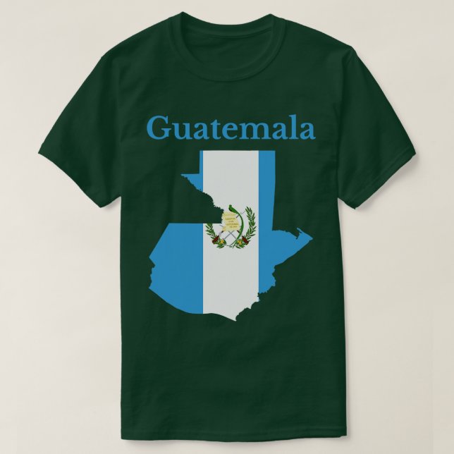 Camiseta Bandera del mapa de Guatemala (Diseño del anverso)