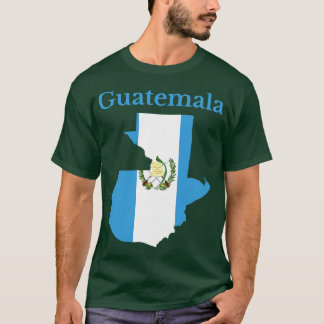 Camiseta Bandera del mapa de Guatemala