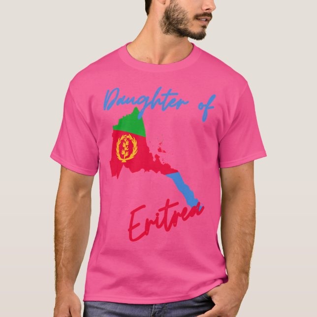 Camiseta Bandera Del Mapa De La Hija De Eritrea (Anverso)