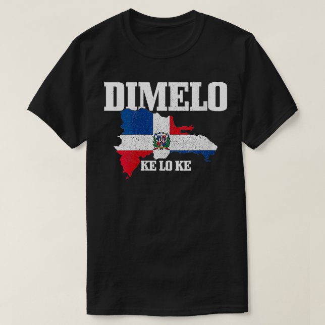 Camiseta Bandera del mapa de la República Dominicana para l (Diseño del anverso)