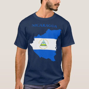 Camiseta Bandera del mapa de Nicaragua