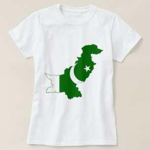 Camiseta Bandera del mapa de Paquistán