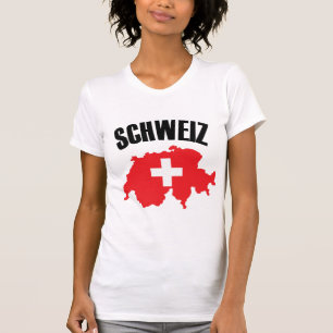 Camiseta Bandera del mapa de Suiza de Schweiz