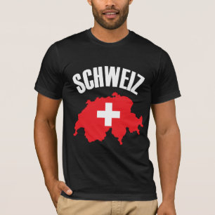 Camiseta Bandera del mapa de Suiza de Schweiz