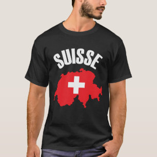 Camiseta Bandera del mapa de Suiza de Suisse