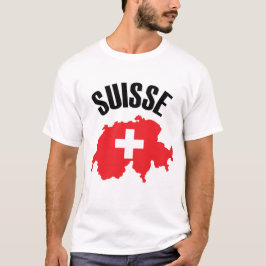 Camiseta Bandera del mapa de Suiza de Suisse