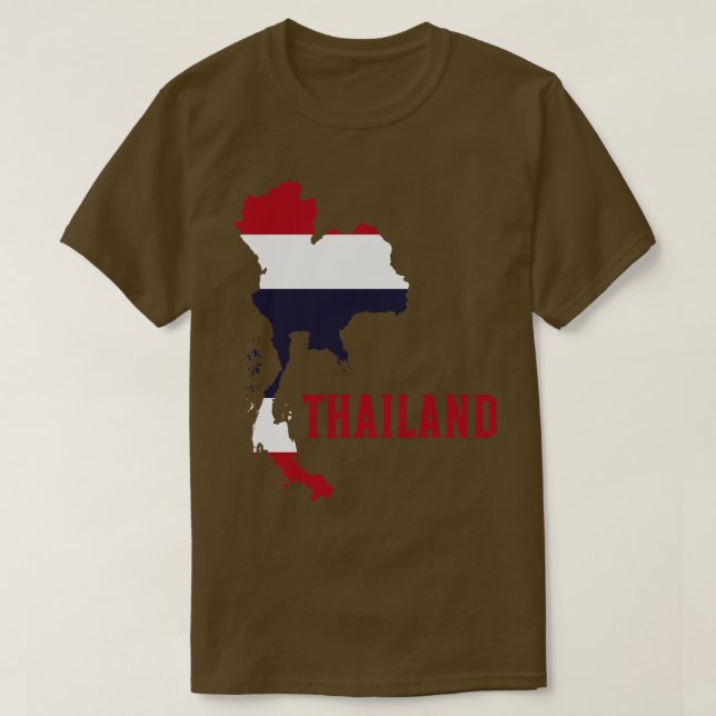 Camiseta Bandera del mapa de Tailandia (Diseño del anverso)