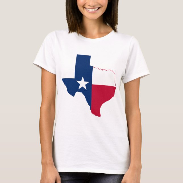 Camiseta Bandera del mapa de Texas (Anverso)